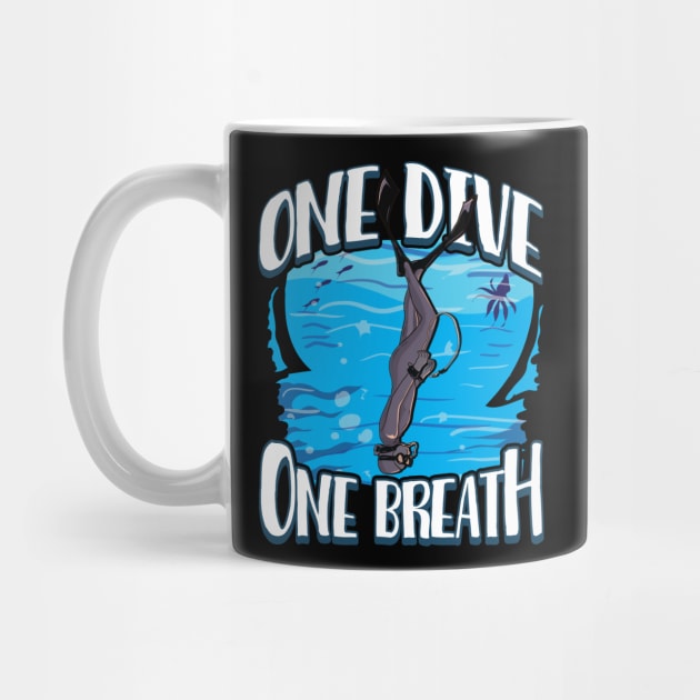 One Dive One Breath Apnea Free Dive Gifts Ocean Freediving by Proficient Tees